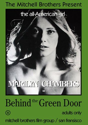 Behind the green door.